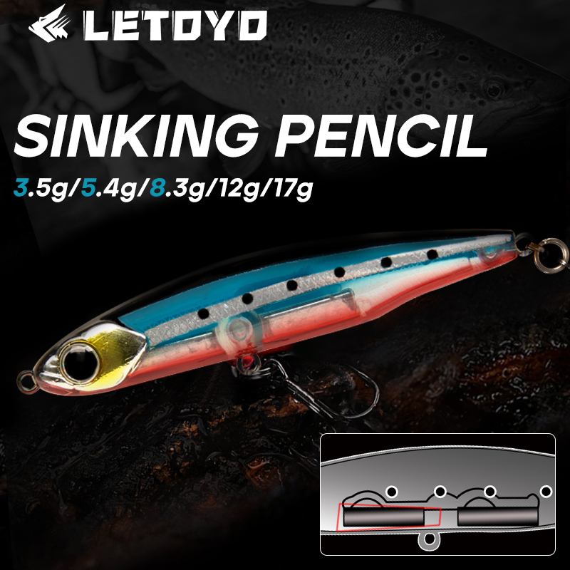 Trout Fishing Lure - LETOYO Sinking Pencil 17g 12g-3.5g Artificial