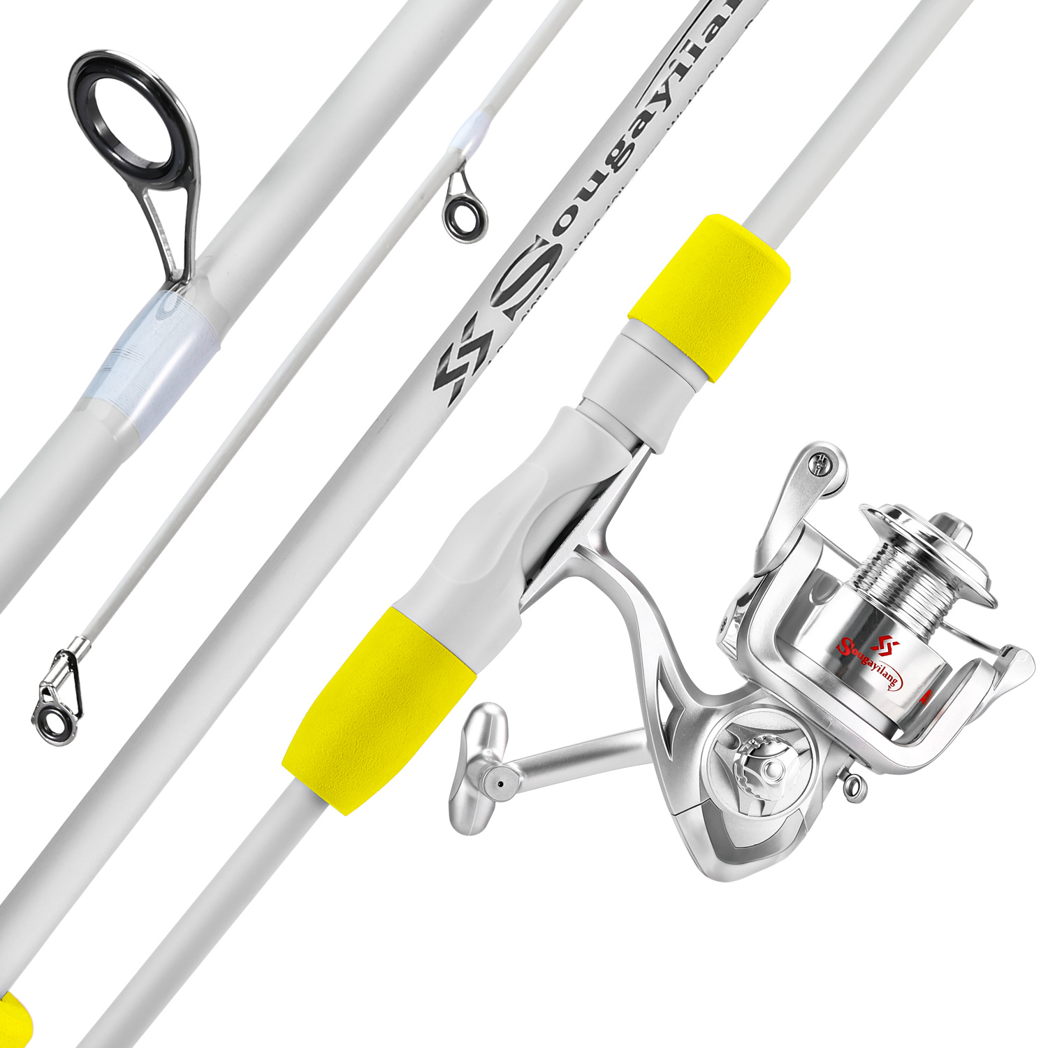 Fishing Equipment Kit - Sougayilang 2section Spinning Fishing Rod and