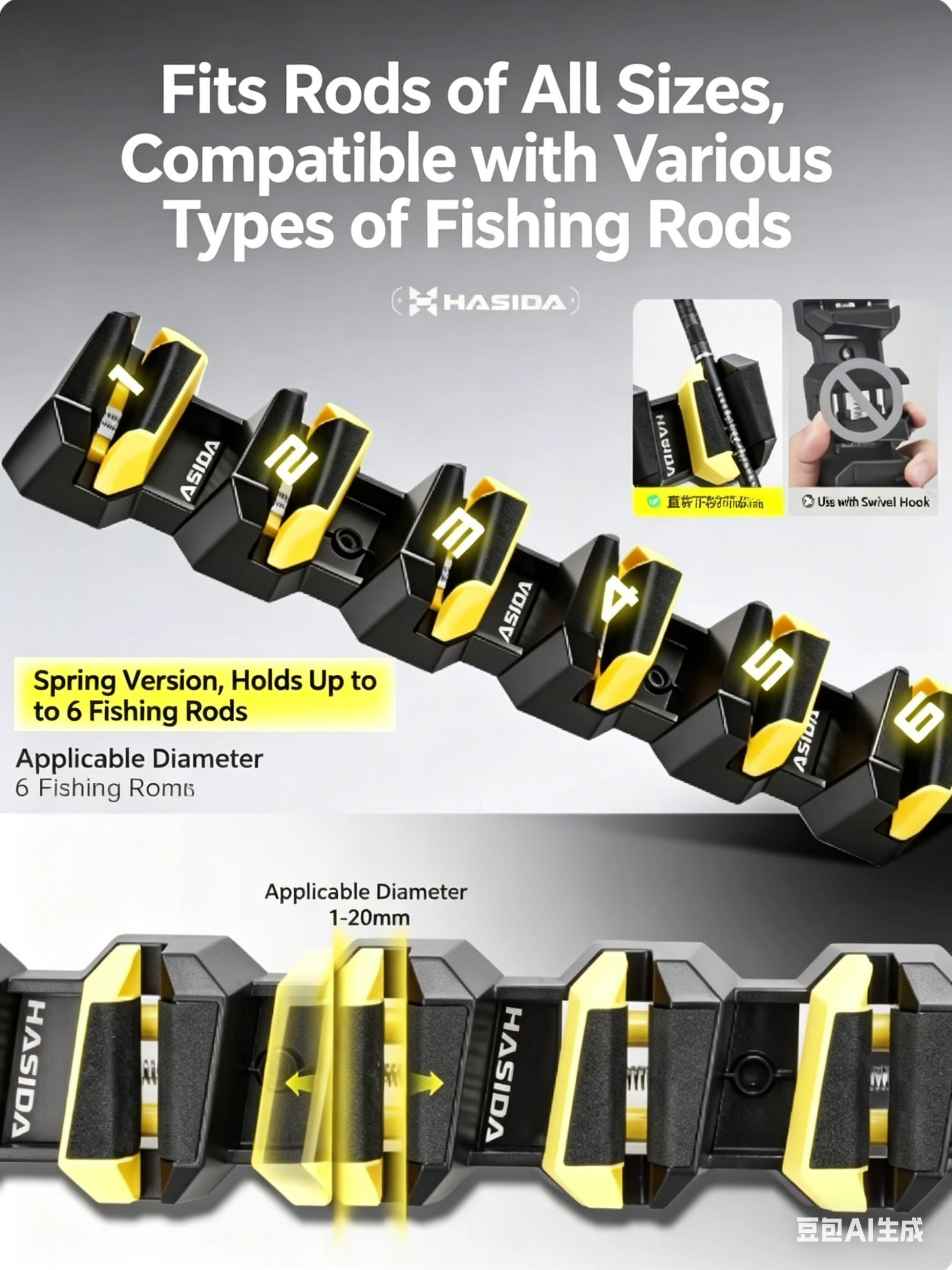 HISTAR Soft Rubber Wall-Mounte - Fishing Equipment Tackle recensie en prijs