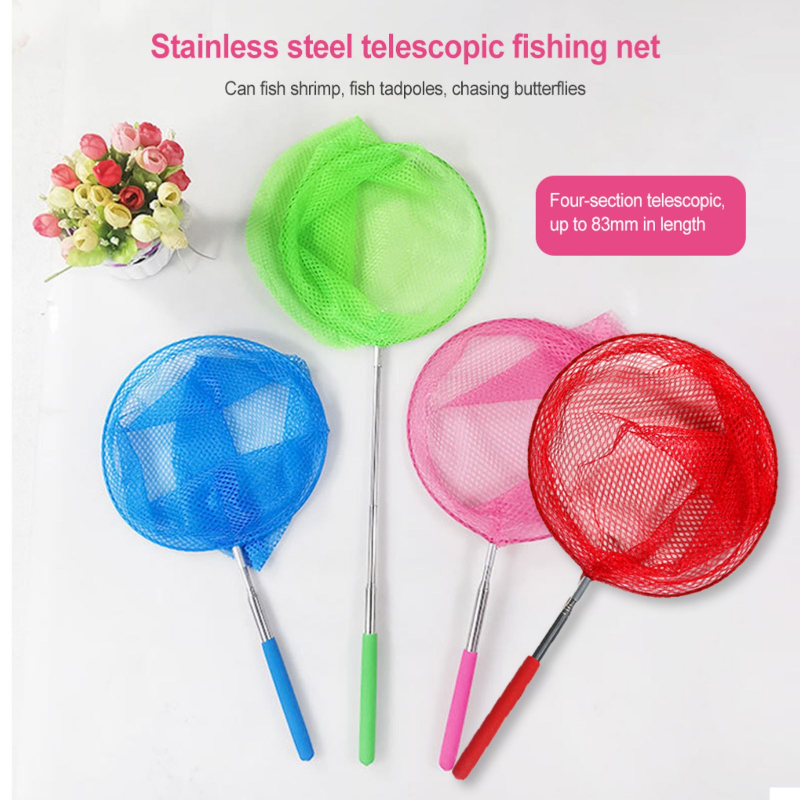 Mini Fishing Net Colorful Anti - Landing Net Telescopic recensie en prijs
