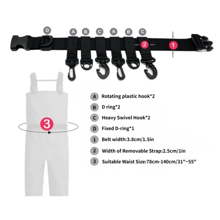 1Pcs Adjustable Wading Belts F - Fishing Equipment Used recensie en prijs