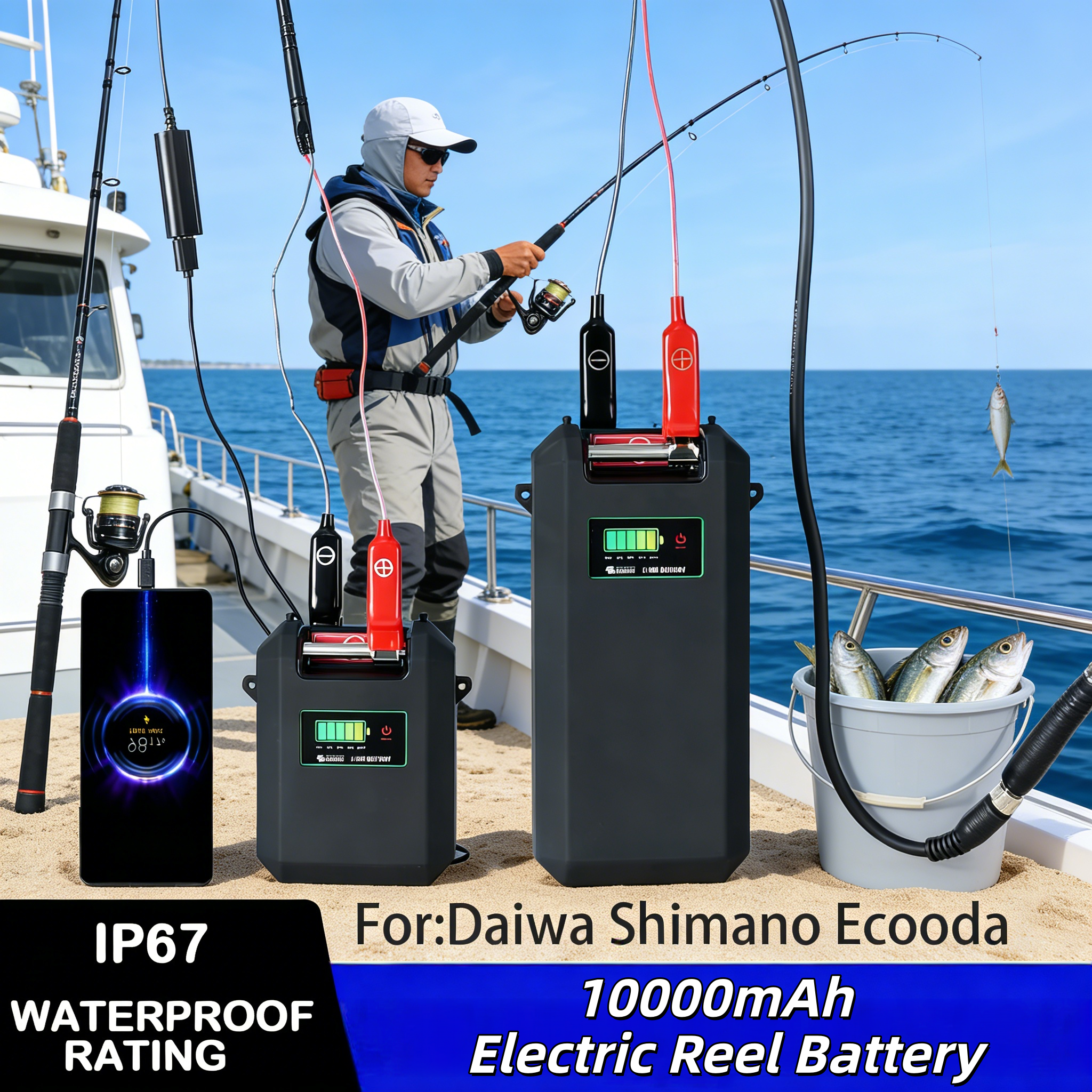 14.8V 10000mAh Electric Fishin - Electric Fishing Reel recensie en prijs