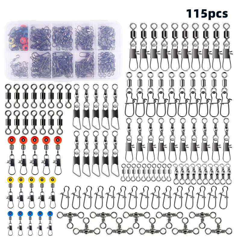 115pcs Fishing Swivel Connecto - Fishing Equipment Kit recensie en prijs