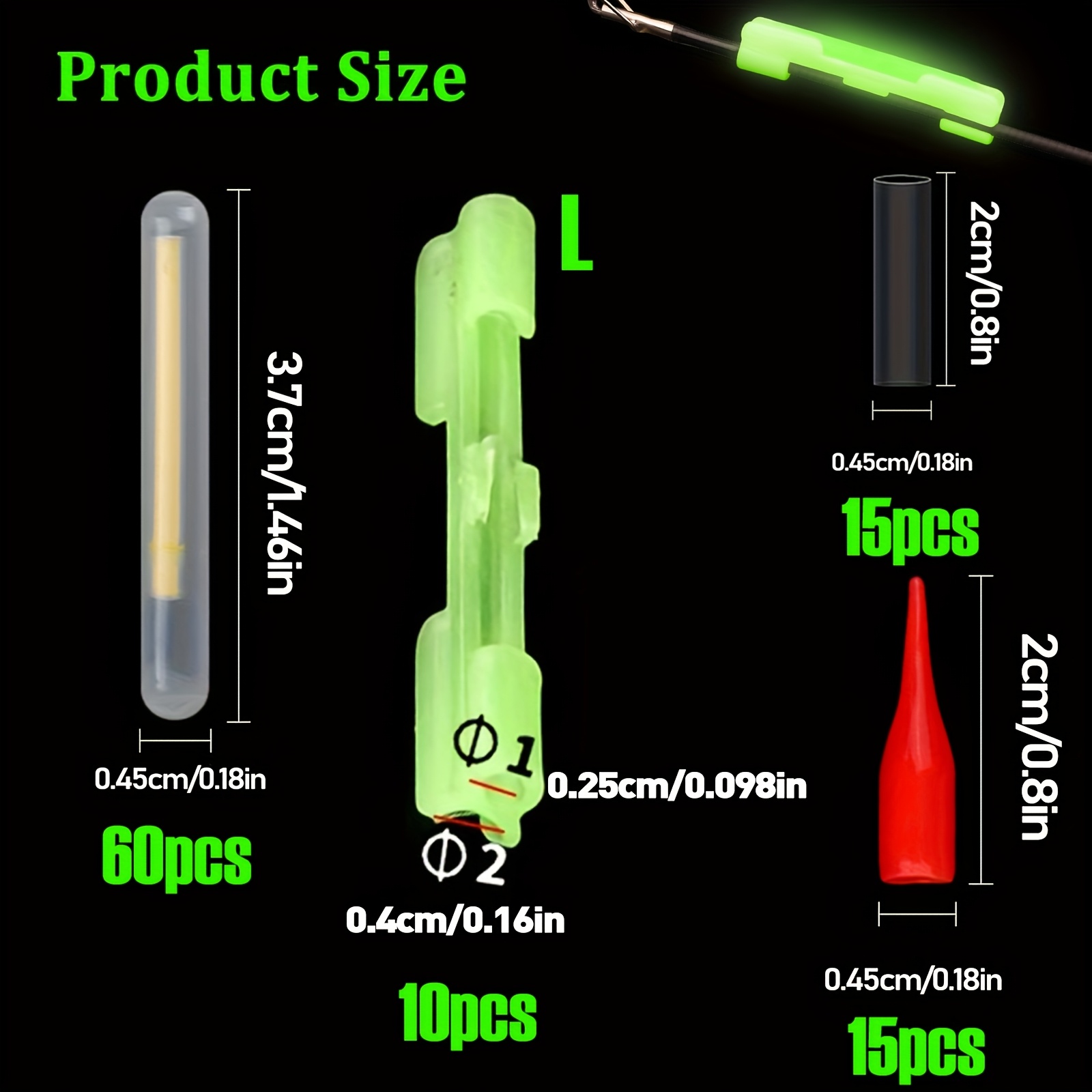 100PCS Fishing Glow Sticks Set - Night Float Fishing recensie en prijs