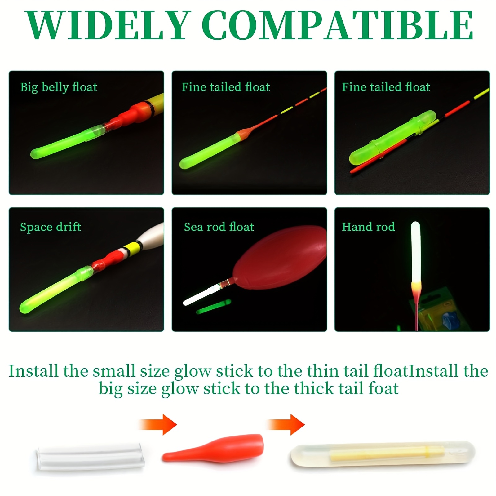 100PCS Fishing Glow Sticks Set - Night Float Fishing recensie en prijs