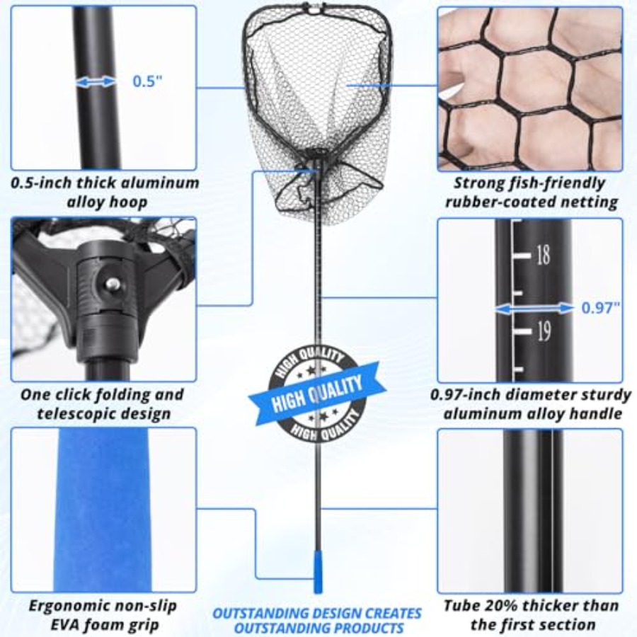 Long Collapsible Landing Net,  - Landing Net Telescopic recensie en prijs